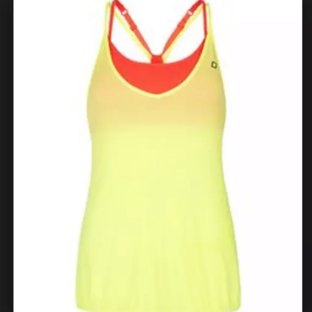 NEW! LORNA JANE ATHLETIC TOP BRA NEON YELLOW YOGA